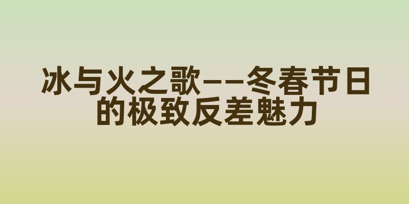 枫情万种：穿越四季的加拿大节日狂欢启示录