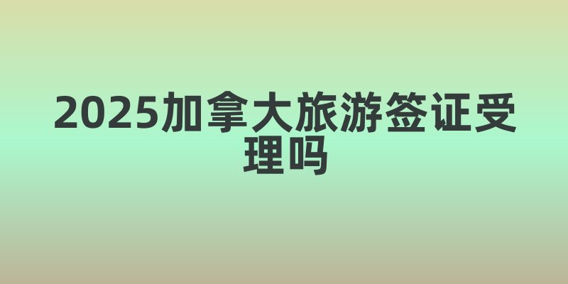 2025加拿大旅游签证受理吗