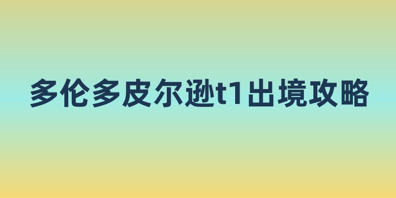 多伦多皮尔逊t1出境攻略