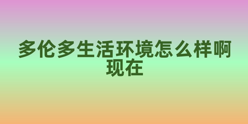 多伦多生活环境怎么样啊现在