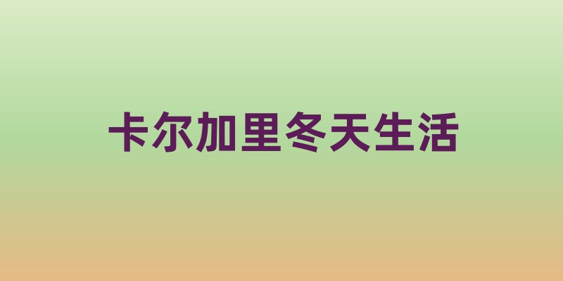 卡尔加里冬天生活